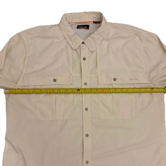 Orvis Open Air Caster Long-Sleeve White Button Shirt Men’s XLT Tall UPF50 Vented - Picture 13 of 14